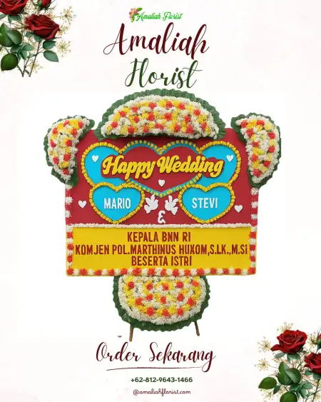 Papan Bunga Pernikahan Awina